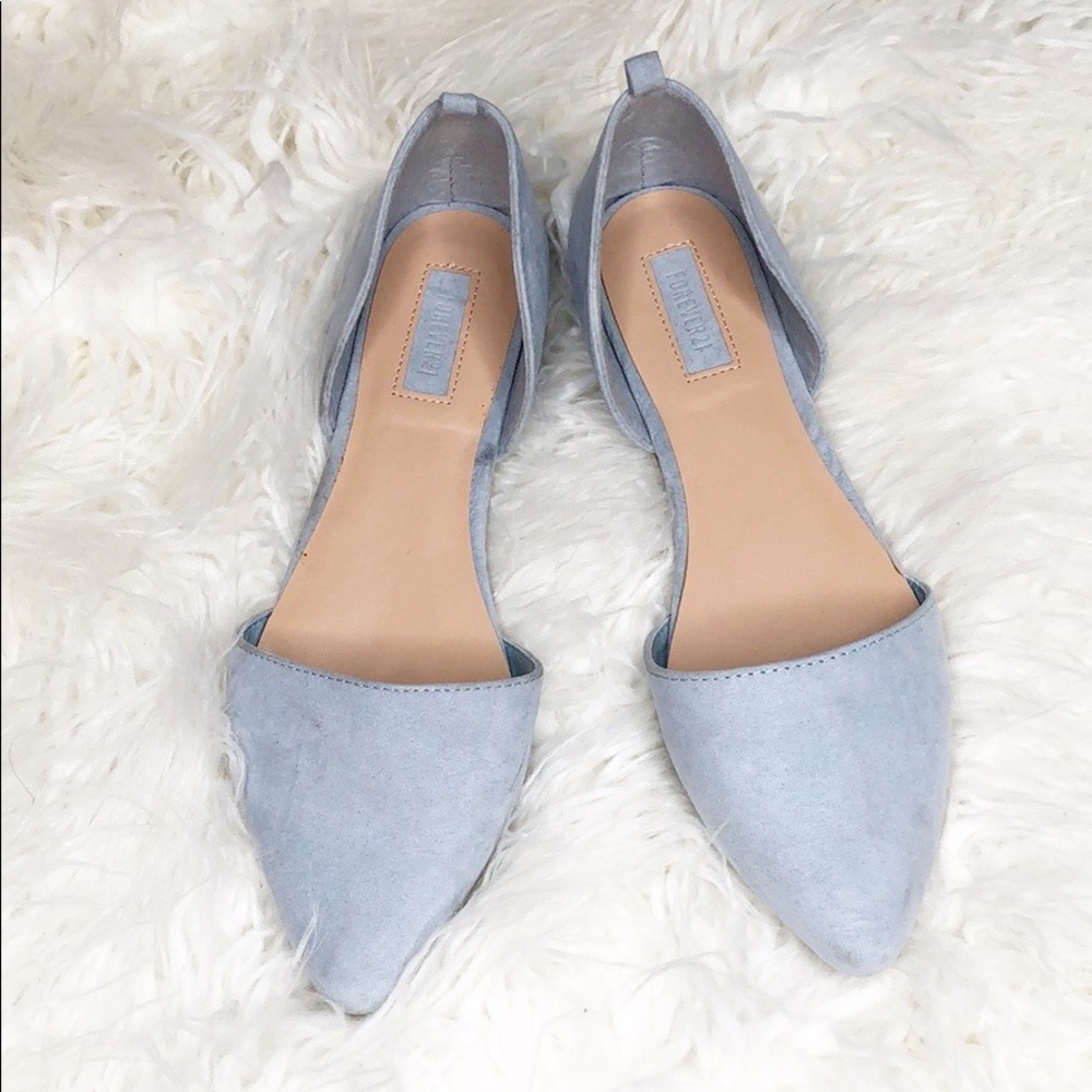 🌵 Forever 21 blue d’orsay flats sz 8